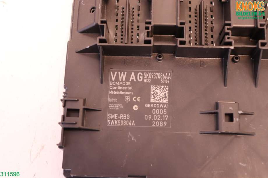 Styreenhet comfort (BCM) til VW Caddy 2015-2020 (Type III, Fase 3)  (VW|5K0 937 087 AK|)