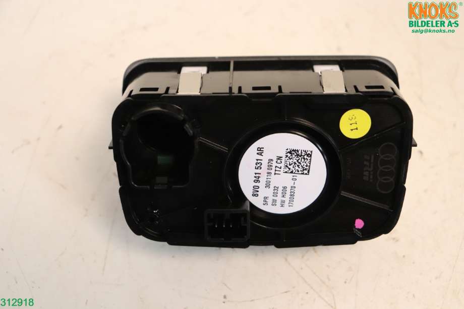 Bryter lys til Audi A3 2016-2020 (Type III, Fase 2)  (AUDI|8V0 941 531 AR|)