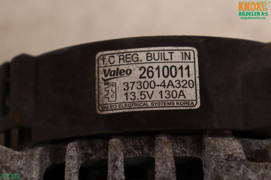 Dynamo til Hyundai H-1 2008-2012 (Type II, Fase 1) (HYUNDAI|37300 4A320|)
