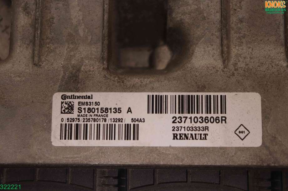 Styreenhet motor til Renault Captur 2013-2020 (Type I) (RENAULT|237103606R|)