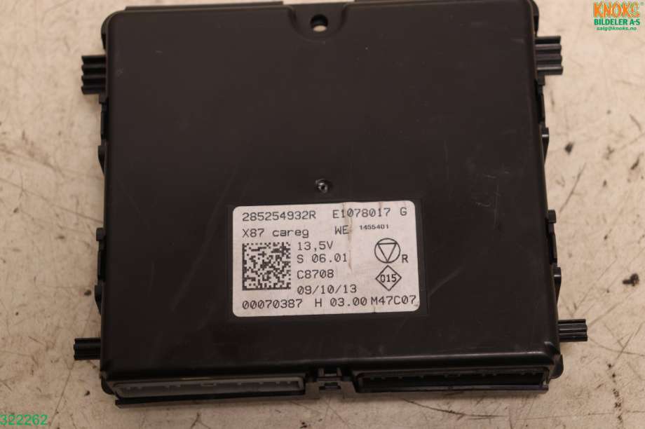 Styreenhet klima/aircondition til Renault Captur 2013-2020 (Type I)  (RENAULT|285257297R|)