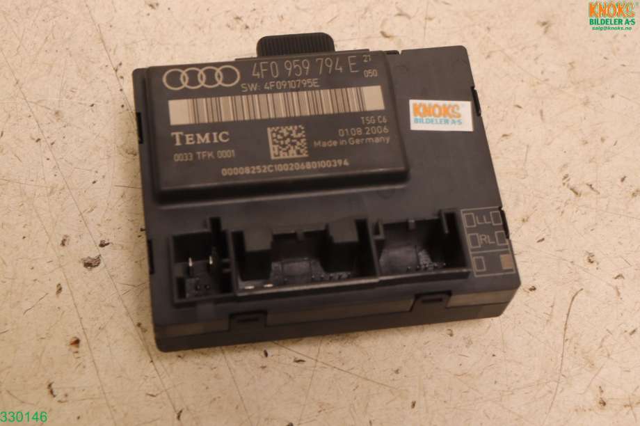 Styreenhet dør venstre foran til Audi A6, Allroad, 2006-2008 (Type II, Fase 1) (C6) (C6) (AUDI|4F0 959 795 E)
