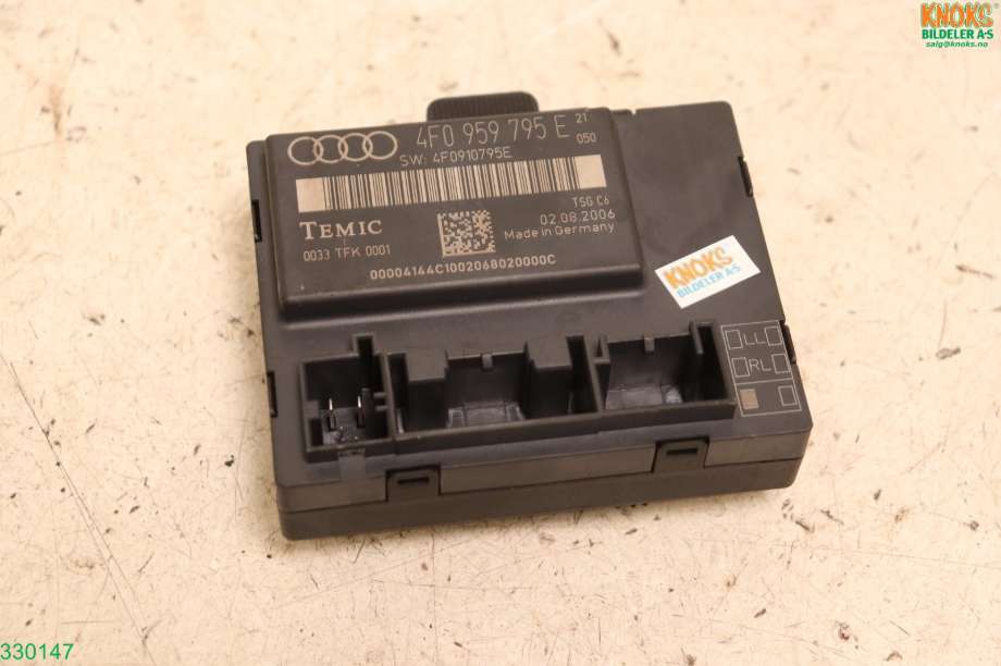 Styreenhet dør venstre foran til Audi A6, Allroad, 2006-2008 (Type II, Fase 1) (C6) (C6) (AUDI|4F0 959 795 E)
