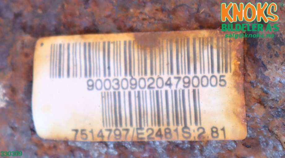 Kardang klokke bak til BMW 7-Serie 2000-2008 (E65/E66/E67/E88) (E65/E66/E67/E88) (BMW|33 10 7 514 798|)