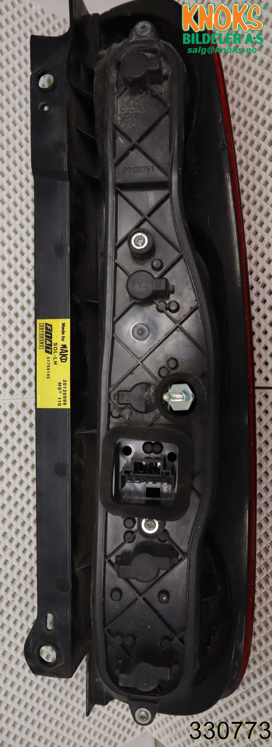Baklykt venstre til Fiat Doblo 2006-2010 (Type I, Fase 2)  (FIAT|51755145|)