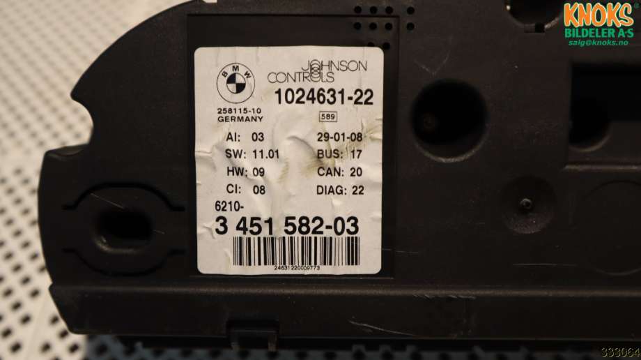 Instrumentpanel til BMW X3 2003-2006 (Fase 1) (E83) (E83) (62 10 3 451 582|)