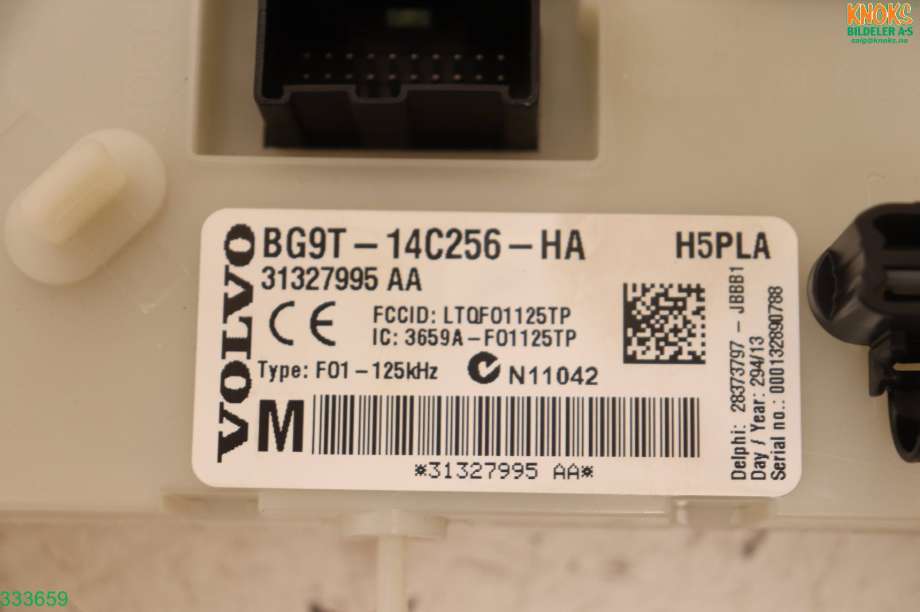 Sikringsboks til Volvo S60 2014-2019 (Type II, Fase 2) (VOLVO|31327995||BG9T 14C256 HA)