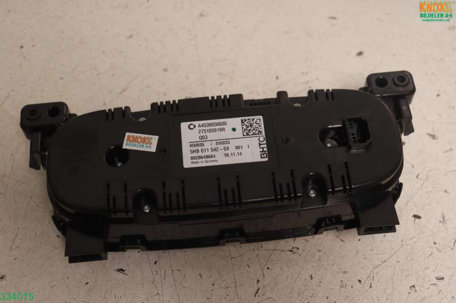 Varmeapparat betjening til Smart Fortwo 2015-->> (Type III) (C453) (C453) (SMART|A 453 905 06 00|)