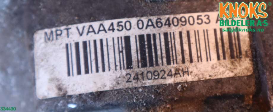 Girkasse 4WD fordelingskasse til Audi Q3 2011-2014 (Type I, Fase 1)  (AUDI|0A6 409 053 AH|)