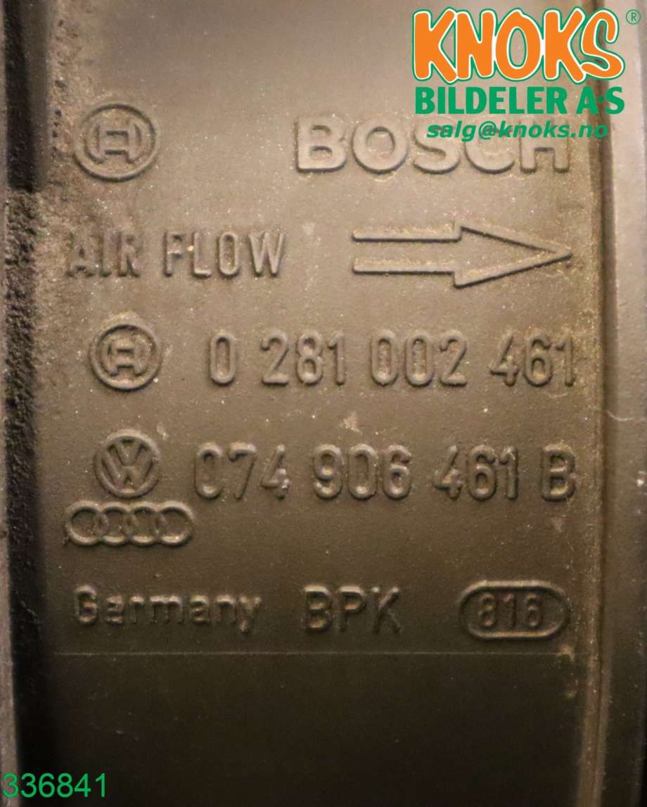 Luftmengde/luftmassemåler til Audi A4 2004-2008 (Type III) (B7) (B7) (074 906 461 B|)