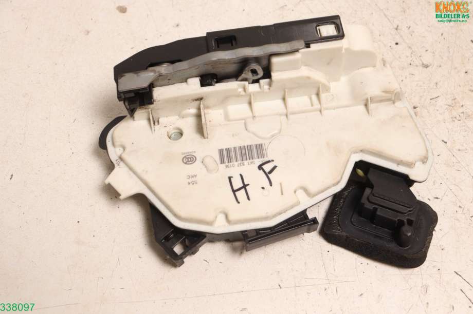 Låsekasse høyre foran til VW Polo 2014-2017 (Type V, Fase 2)  (VOLKSWAGEN|5K1 837 016 J|)