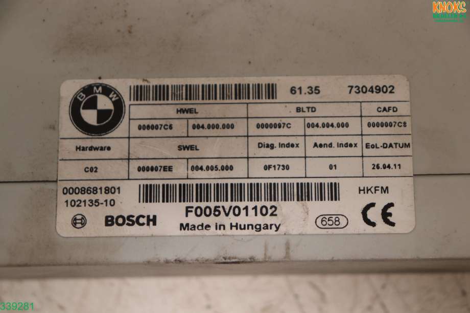 Styreenhet diverse til BMW 5-Serie 2010-2017 (F10/F11) (F10/F11) (BMW|61 35 7 365 901|)
