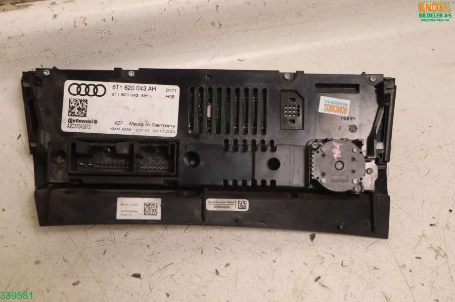 Varmeapparat betjening til Audi A5 2007-2016 (Type I)  (AUDI|8T1 820 043 AH|)