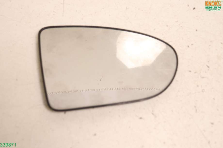Speilglass høyre til Nissan Qashqai, 2010-2014 (Type I, Fase 2)  (NISSAN|96365JD11A)