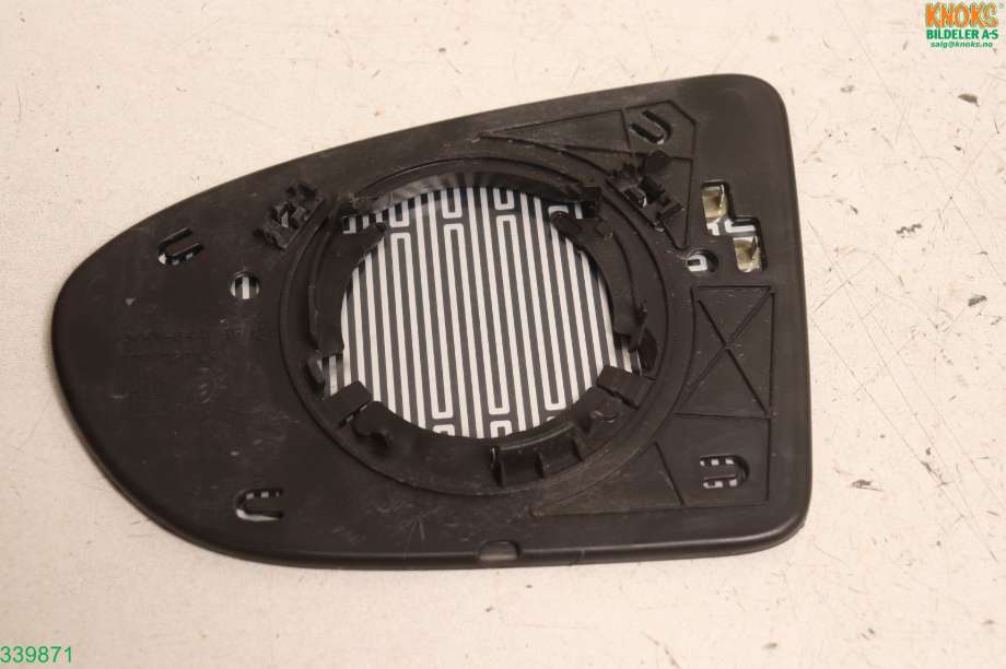 Speilglass høyre til Nissan Qashqai 2010-2014 (Type I, Fase 2)  (NISSAN|96365JD11A|)