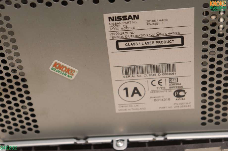 Bilstereo til Nissan Micra 2011-2017 (K13) (K13) (NISSAN|281851HA0B|)