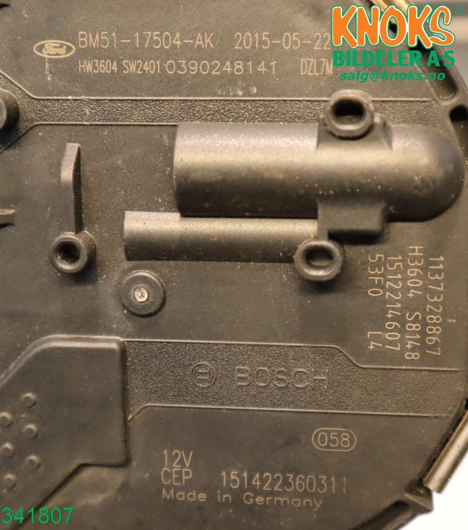 Viskermotor frontrute til Ford Focus 2014-2018 (Type III, Fase 2)  (2135607|)