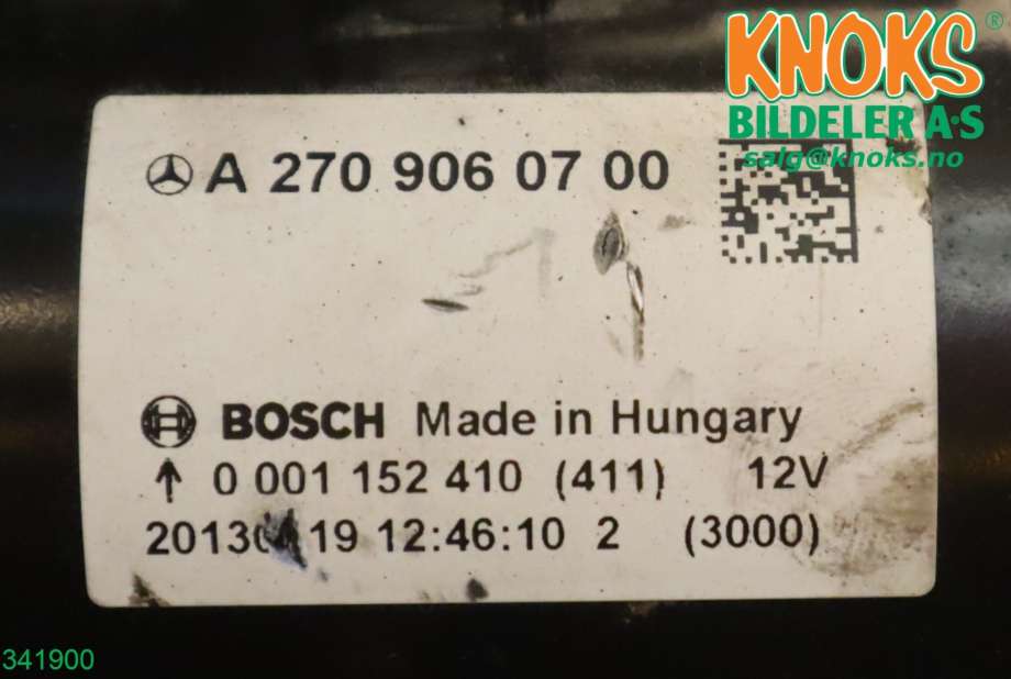 Starter til Mercedes A-Klasse 2012-2018 (W176) (W176) (A 270 906 07 00|)