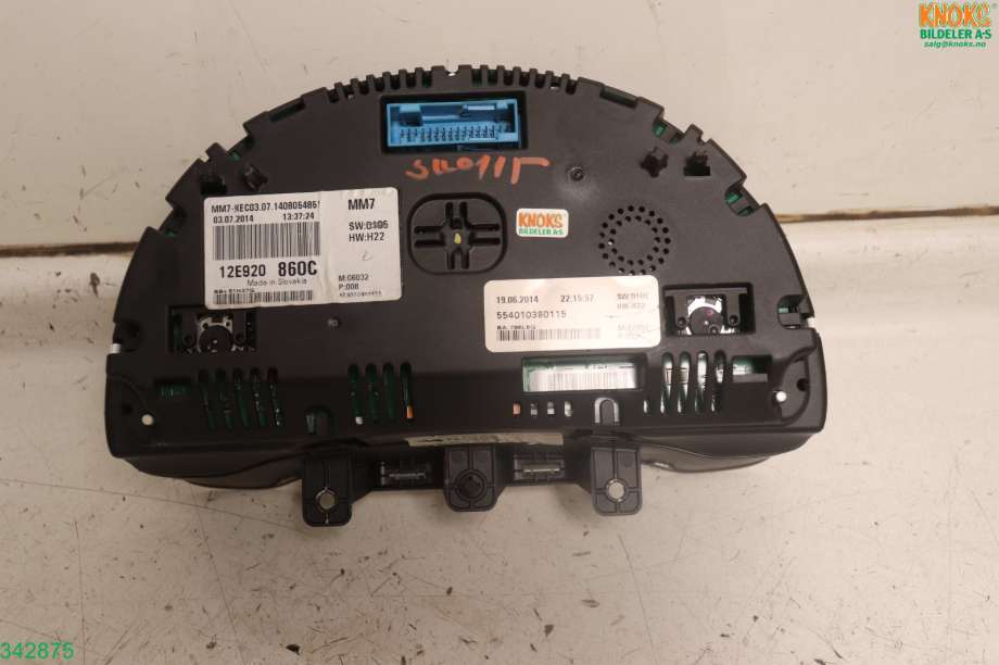Instrumentpanel til VW E-Up 2013-2019  (VOLKSWAGEN|12E 920 860 C|)