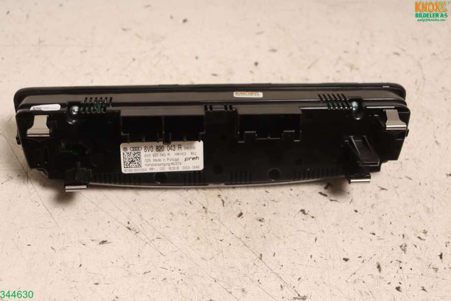 Varmeapparat betjening til Audi A3 2016-2020 (Type III, Fase 2)  (AUDI|8V0 820 043 R|)