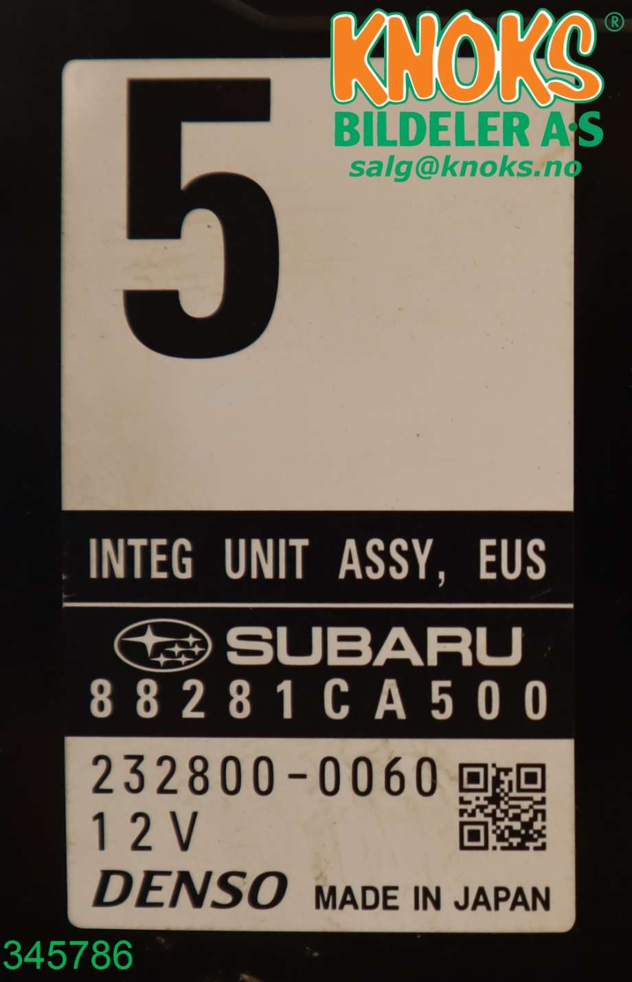 Styreenhet diverse til Toyota GT86 2012-->>  (TOYOTA|SU00304026||88281CA500)