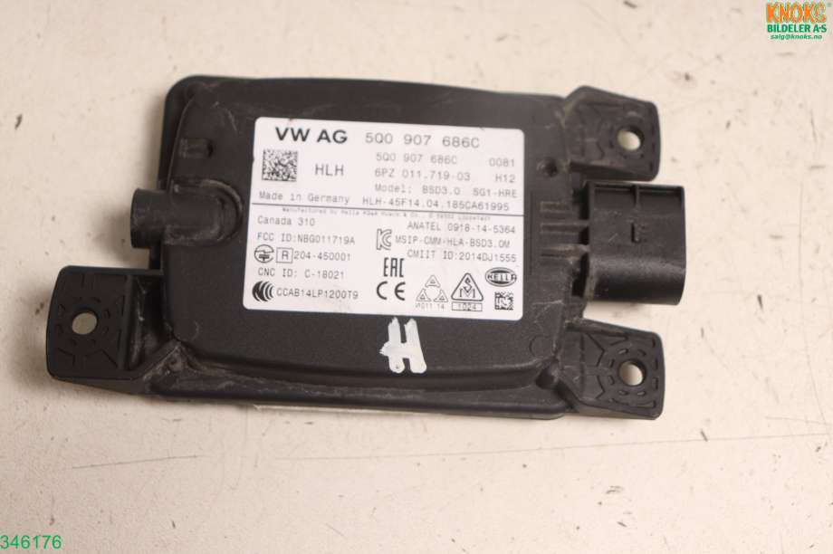 Sensor diverse til VW e-Golf 2017-2020 (Fase 2)  (VOLKSWAGEN|5Q0 907 686 C|)