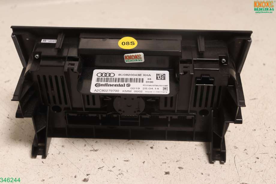 Varmeapparat betjening til Audi Q3 2011-2014 (Type I, Fase 1) (AUDI|8U0 820 043 E|)