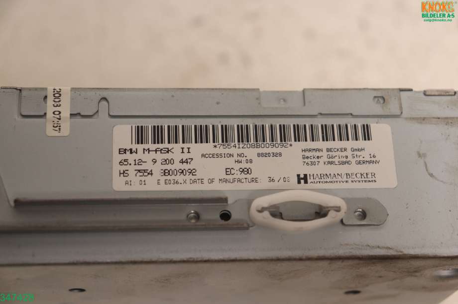 Bilstereo til BMW 3-Serie 2005-2011 (E90/E91/E92/E93) (E90/E91/E92/E93) (BMW||65 12 9 200 447)