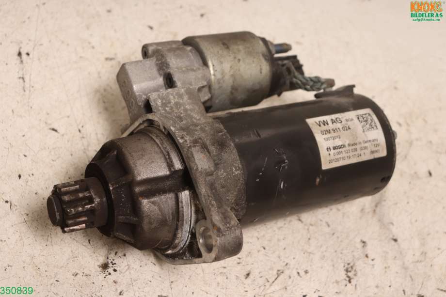 Starter diesel til Škoda Superb 2008-2015 (Type II) (SKODA|02M 911 024 X|)