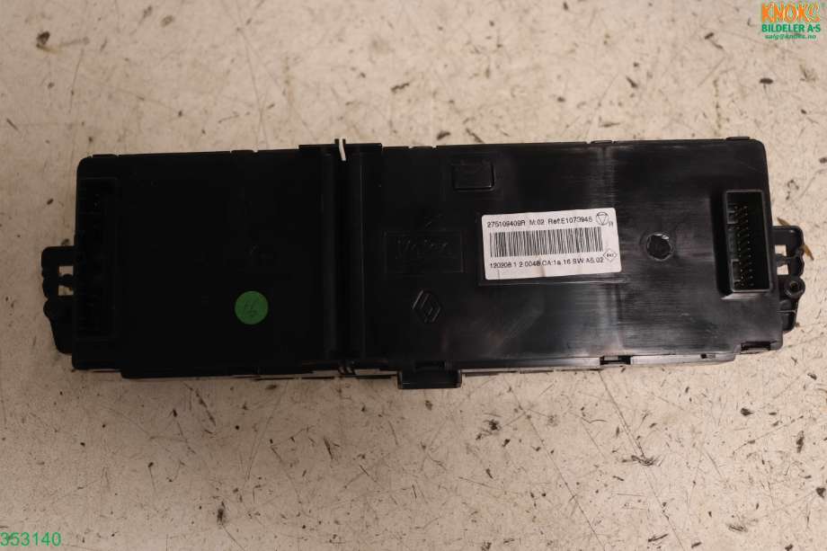 Varmeapparat betjening til Renault Scenic 2009-2016 (Type III) (RENAULT|275109409R|)