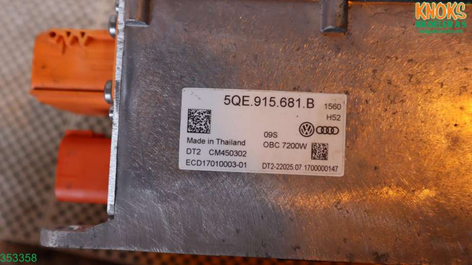 Batterilader (OBC - On Board Charger) til VW e-Golf 2017-2020 (Fase 2)  (VOLKSWAGEN|5QE 915 681 N|)