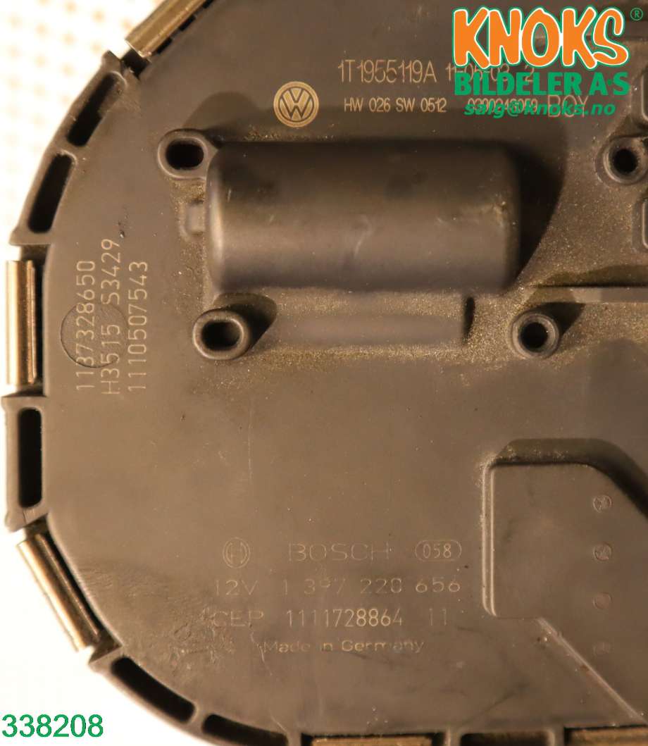 Viskermotor frontrute til VW Touran 2010-2015 (Type I, Fase 3)  (2K1 955 023 J|)