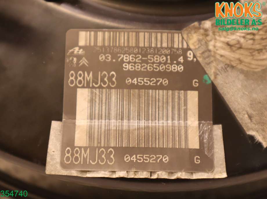 Bremsekraft-forsterker til Peugeot 3008 2009-2016 (Type I)  (16 112 440 80|)