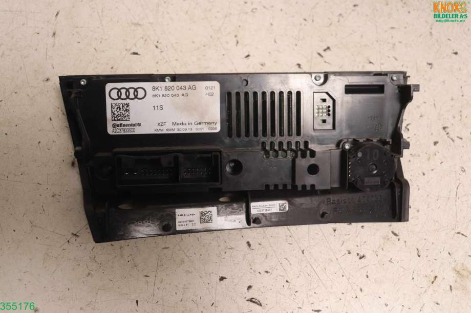 Varmeapparat betjening til Audi A4 2007-2014 (Type IV) (B8) (B8) (AUDI|8K1 820 043 AG|)