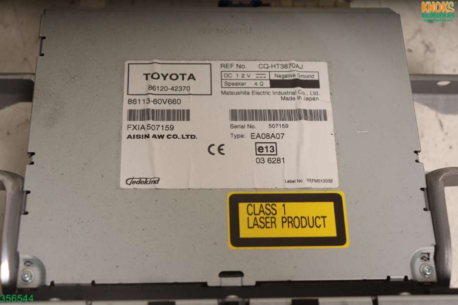 Bilstereo navigasjon til Toyota RAV4 2009-2013 (Type III, Fase 2)  (TOYOTA|8610042061|)