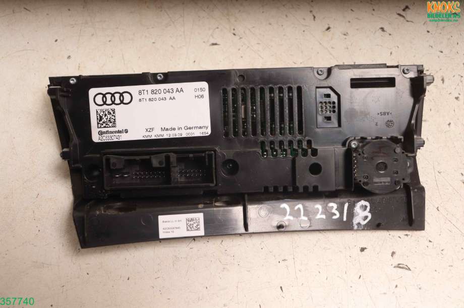 Varmeapparat betjening til Audi A4 2007-2014 (Type IV) (B8) (B8) (AUDI|8K0 920 900 D|)