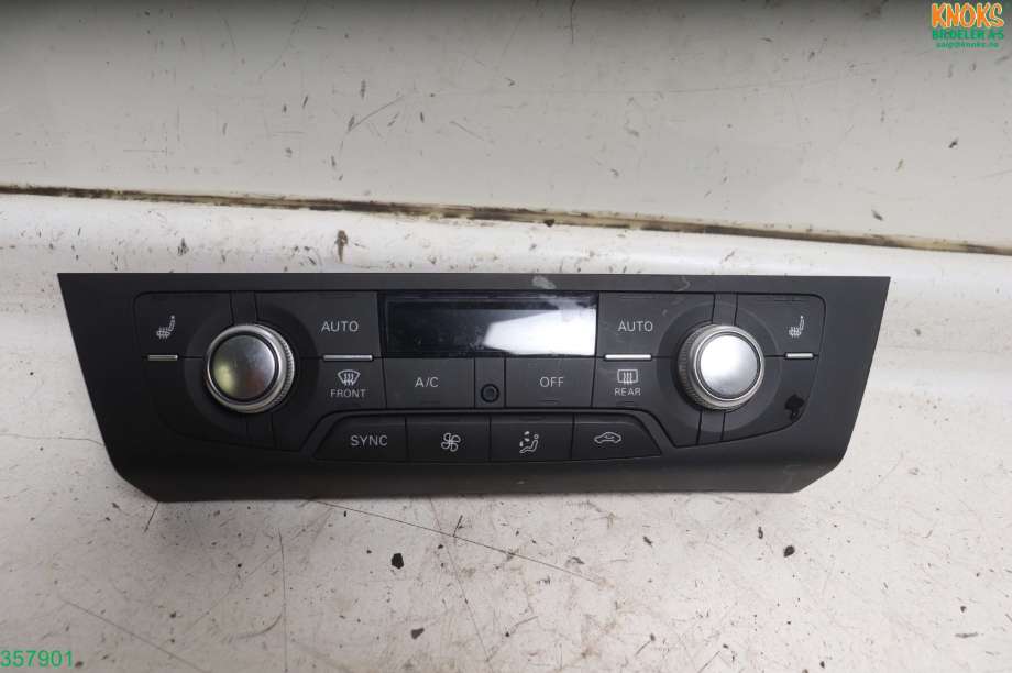 Varmeapparat betjening til Audi A6, 2014-2018 (Type IV, Fase 2) (C7) (C7) (AUDI|4G0 820 043 BD)