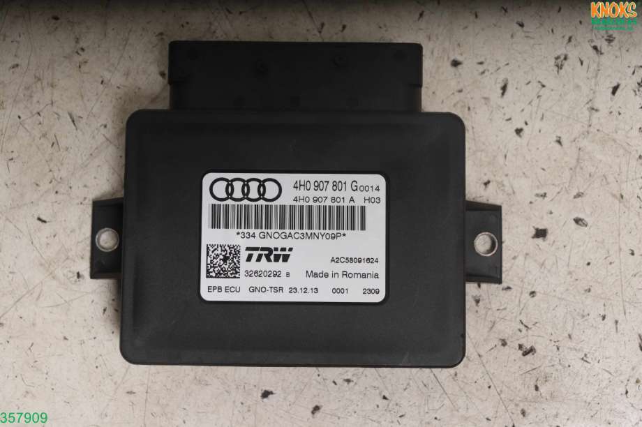 Styreenhet elektrisk parkbrems (EPB - Electric Parking Brake) til Audi A6, 2014-2018 (Type IV, Fase 2) (C7) (C7) (AUDI|4H0 907 801 L)