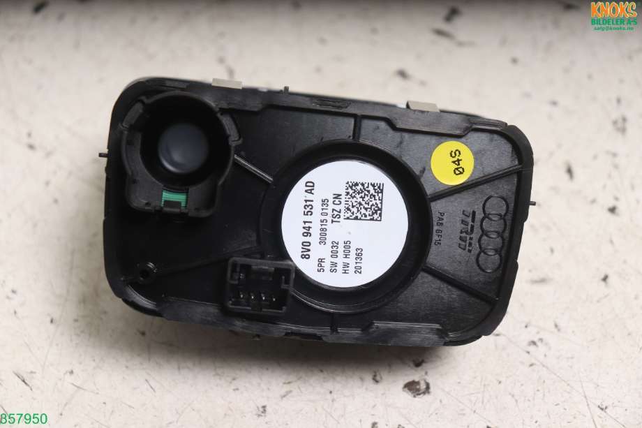 Bryter lys til Audi A3 2016-2020 (Type III, Fase 2)  (AUDI|8V0 941 531 AD|)