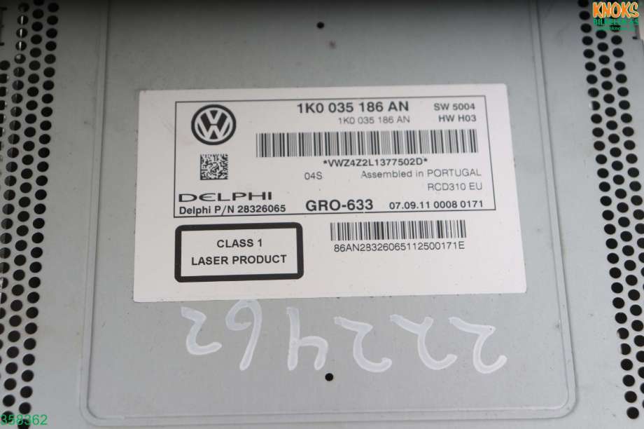 Bilstereo til VW Golf VI 2008-2012  (VOLKSWAGEN|1K0 057 187 NX|)
