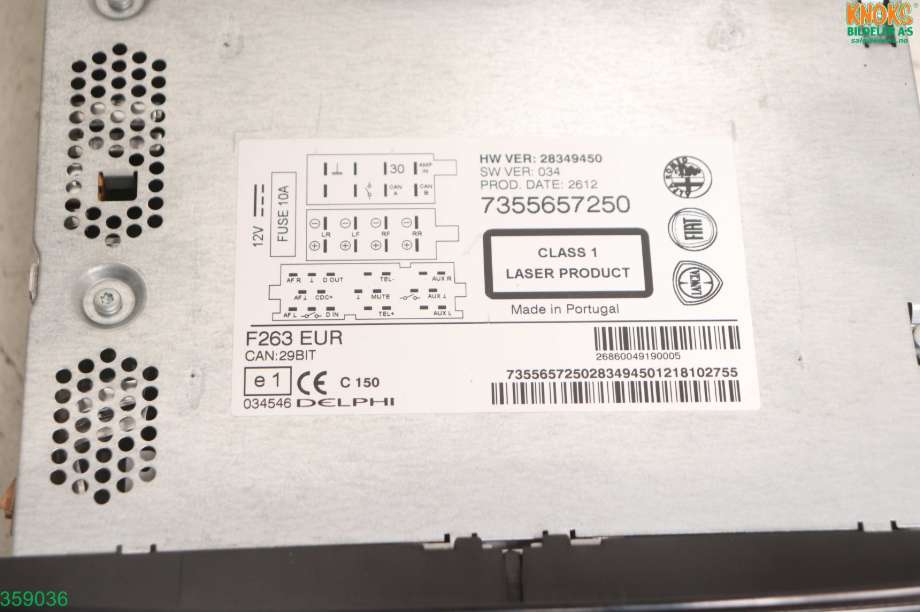 Bilstereo til Fiat Doblo 2010-->> (Type II) (FIAT|735597845|)