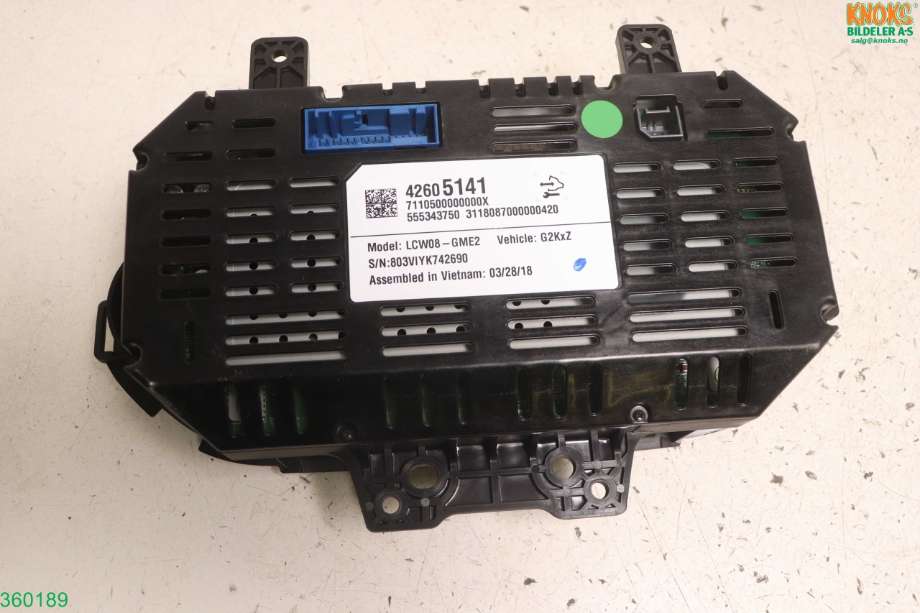 Instrumentpanel til Opel Ampera-e 2017-->> (Type II)  (OPEL|42605141|)
