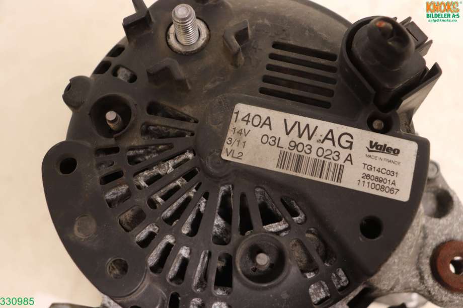 Dynamo til VW Touran 2010-2015 (Type I, Fase 3)  (VOLKSWAGEN|03L 903 023 AX|)