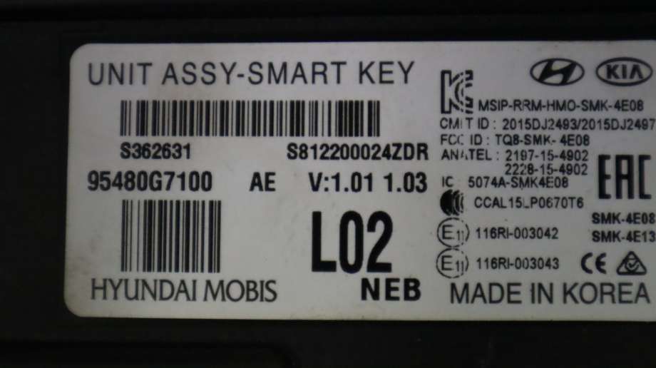 Styreenhet comfort (BCM) til Hyundai Ioniq Electric 2016-2019 (Fase 1)  (HYUNDAI|95400G 7470|)