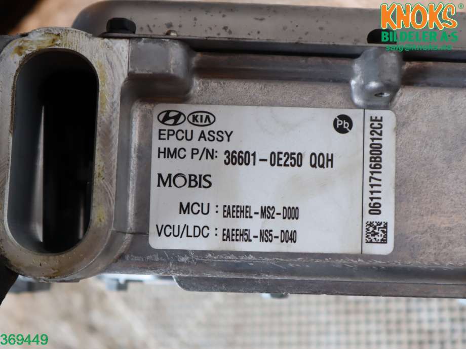 Inverter elbil til Hyundai Ioniq Electric 2016-2019 (Fase 1)  (HYUNDAI|36601 0E250|)