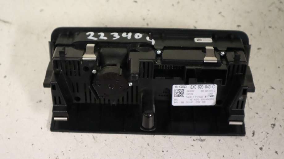 Varmeapparat betjening til Audi A1 2010-2014 (Type I, Fase 1) (AUDI|8X0 820 043 C|)