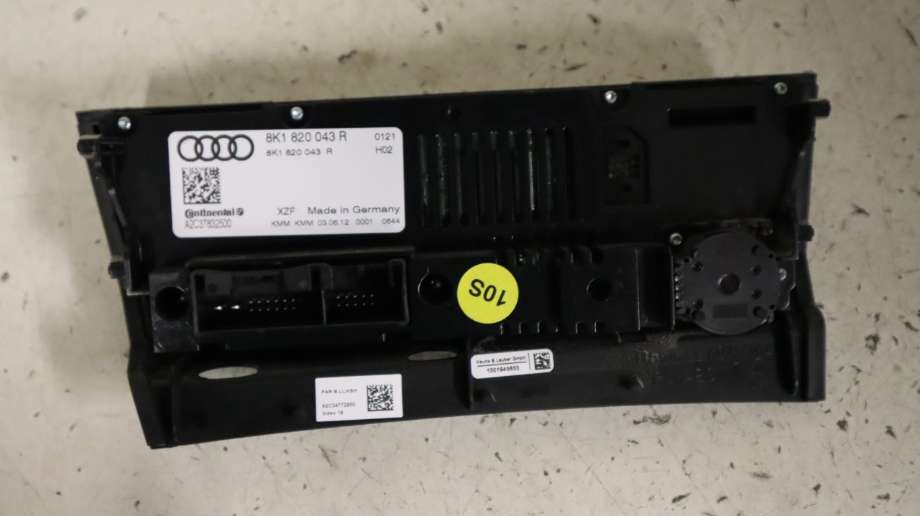 Varmeapparat betjening til Audi A4 2007-2014 (Type IV) (B8) (B8) (AUDI|8K1 820 043 AG|)