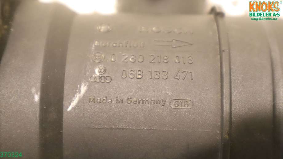 Luftmengde/luftmassemåler til Audi A4 1999-2001 (Type I, Fase 2) (B5) (B5) (06B133835BM|)