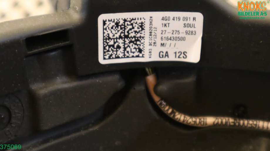 Ratt til Audi A1 2010-2014 (Type I, Fase 1) (AUDI|4G0 419 091 BD|)