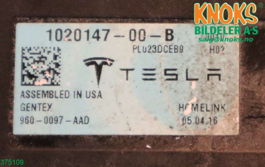 Styreenhet diverse til Tesla Model S 2016-2021 (Fase 2) (TESLA|1020147-00-B|)